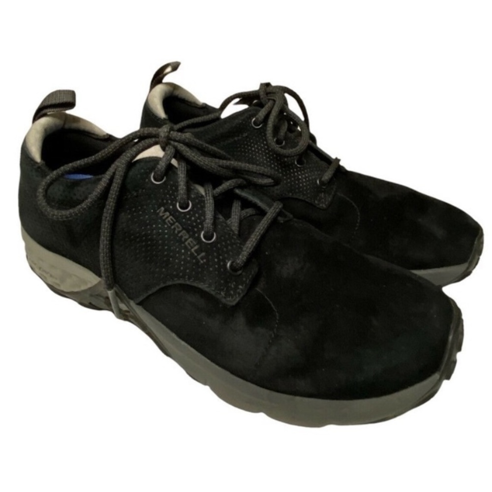 Merrell Womens Jungle Lace AC Black Suede Trail Hiking Athletic Sneaker …